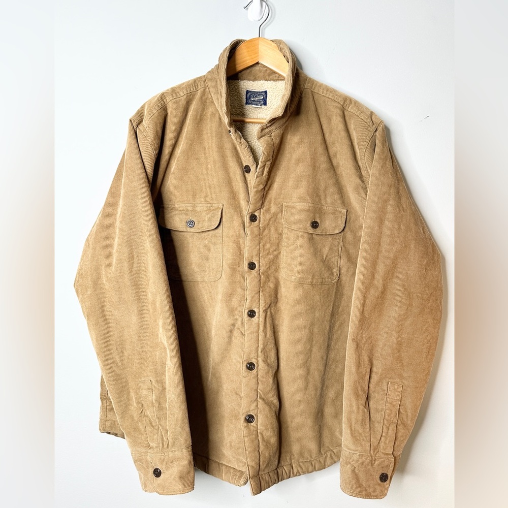 Men’s J.Crew Sherpa Lined Corduroy Jacket Shacket, size XLarge